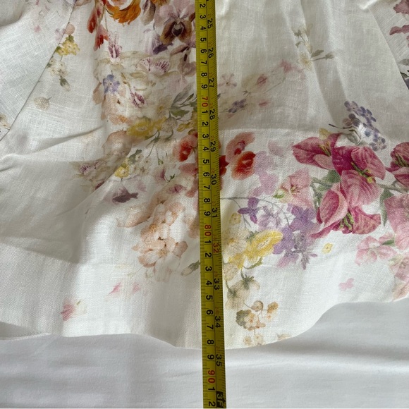 NWT Zimmermann Natura Buttoned Mini Dress in Kaleidoscope Garden 1 - Picture 15 of 15